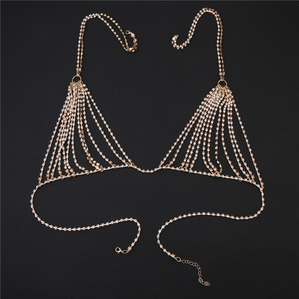 Luxury Heart Crytal Bikini Bod - Body Jewelry Harness ulasan dan harga