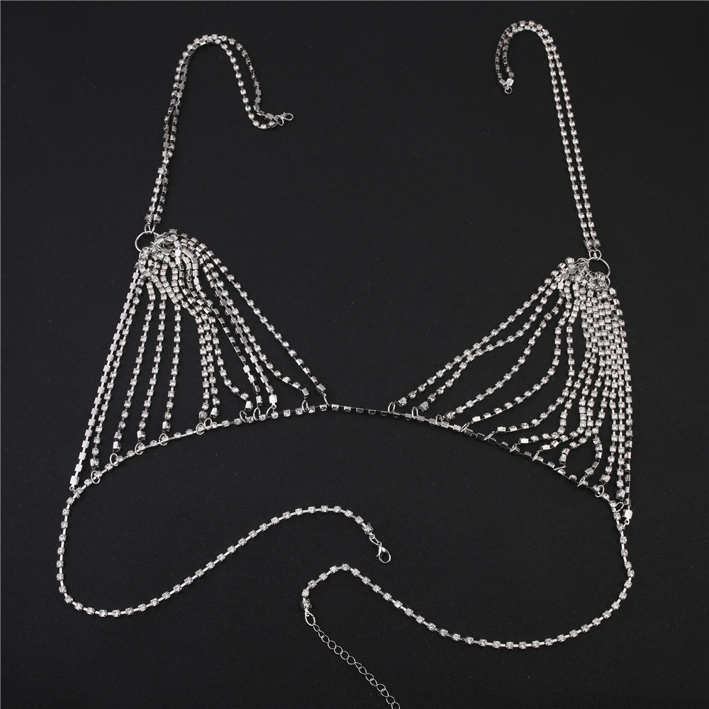 Luxury Heart Crytal Bikini Bod - Body Jewelry Harness ulasan dan harga