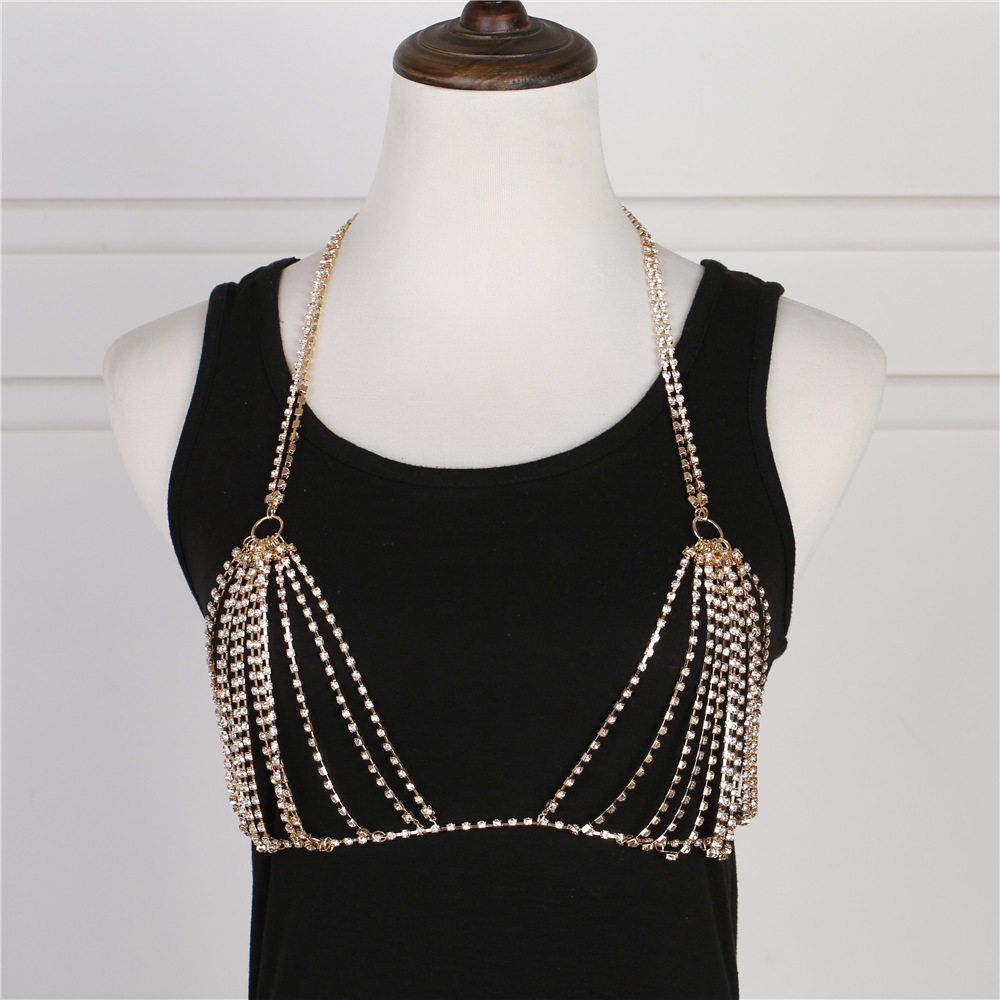 Luxury Heart Crytal Bikini Bod - Body Jewelry Harness ulasan dan harga