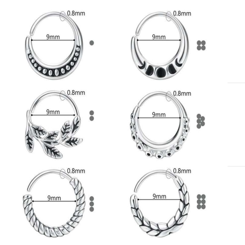 6 pieces of women's nose ring  - Body Jewelry Metal Types ulasan dan harga