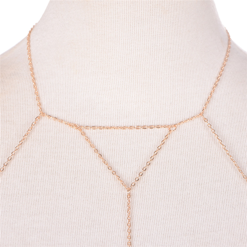 Gold Silver Fashion Link Chain - Body Jewelry Harness ulasan dan harga