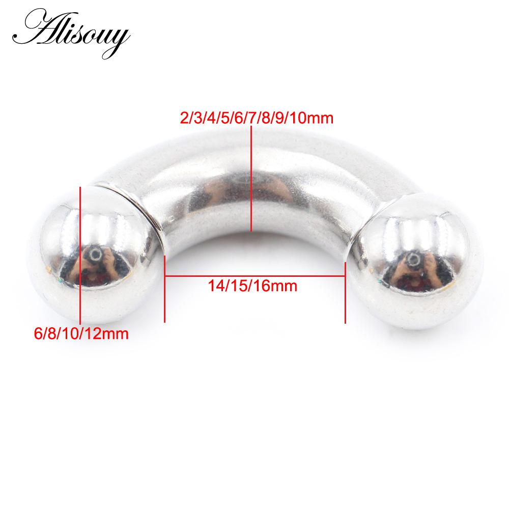 Alisouy 1pc Stainless Steel Bi - Nipple Bar Curved ulasan dan harga