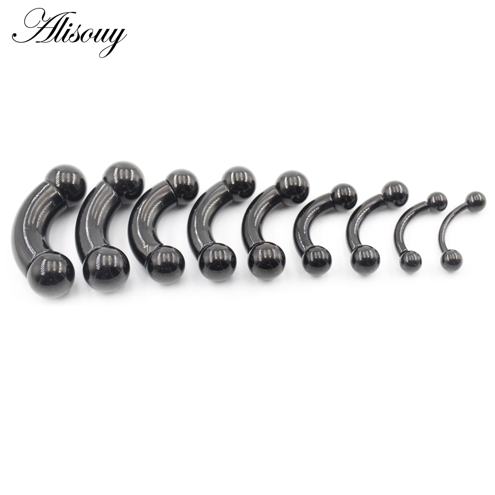 Alisouy 1pc Stainless Steel Bi - Nipple Bar Curved ulasan dan harga