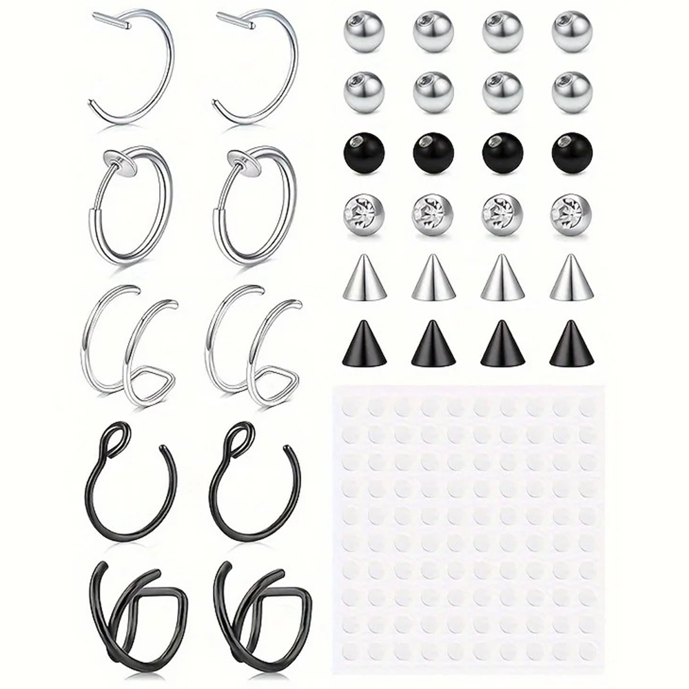 Fake Piercings Fake Lip Ring F - Body Jewelry Hoops ulasan dan harga