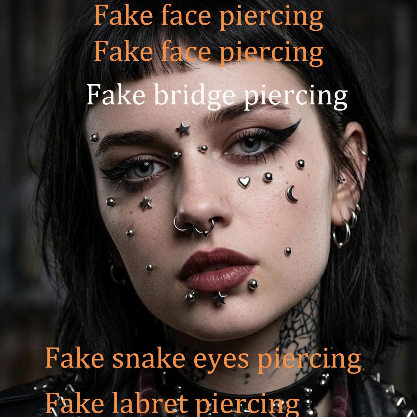 Fake Piercings Balls Stick on  - Body Jewelry Hoops ulasan dan harga