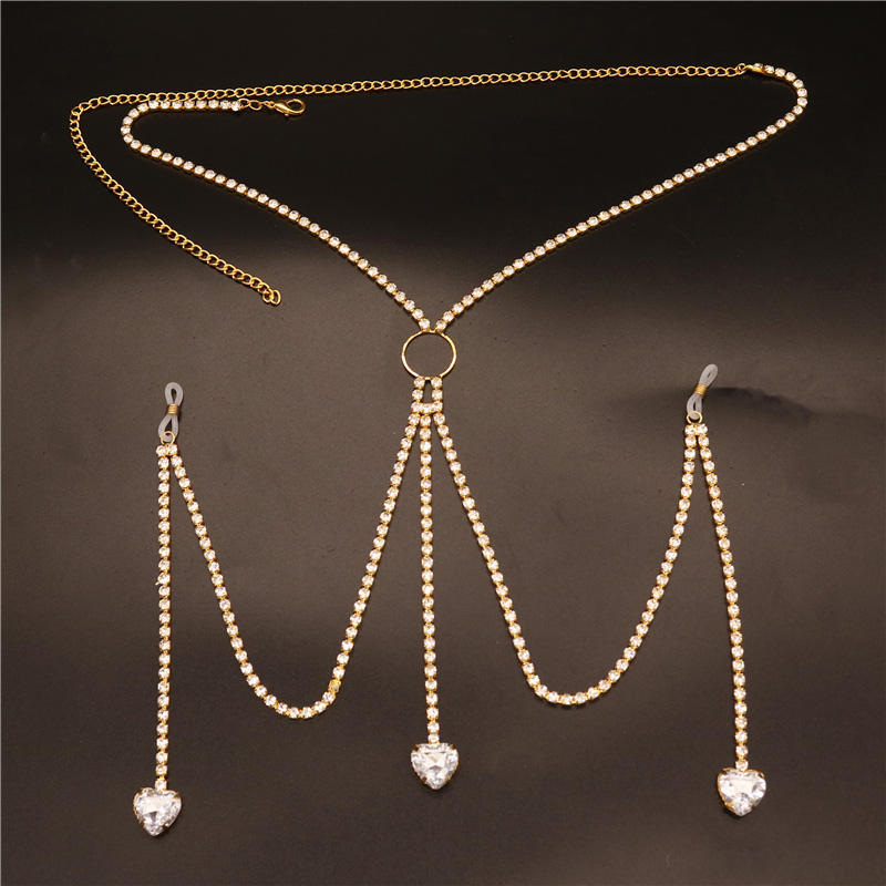 2023 New Fashion White Heart N - Body Jewelry Harness ulasan dan harga