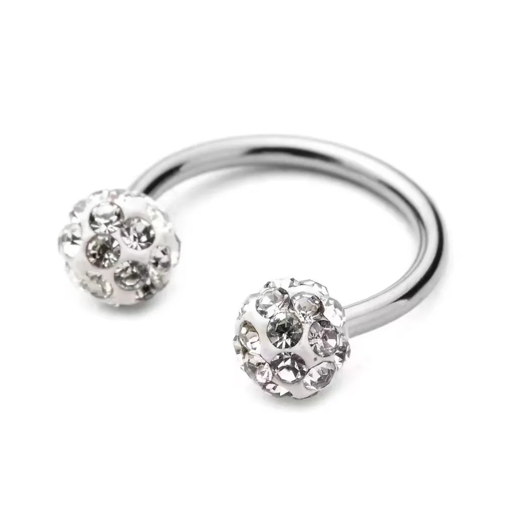 5pc Stainless Steel Rhinestone - Body Jewelry Metal Types ulasan dan harga