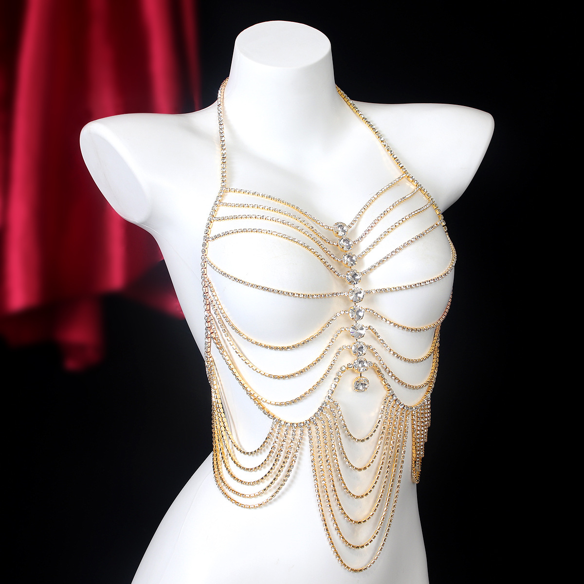 Luxurious Stripe Tassels Retro - Body Jewelry Harness ulasan dan harga