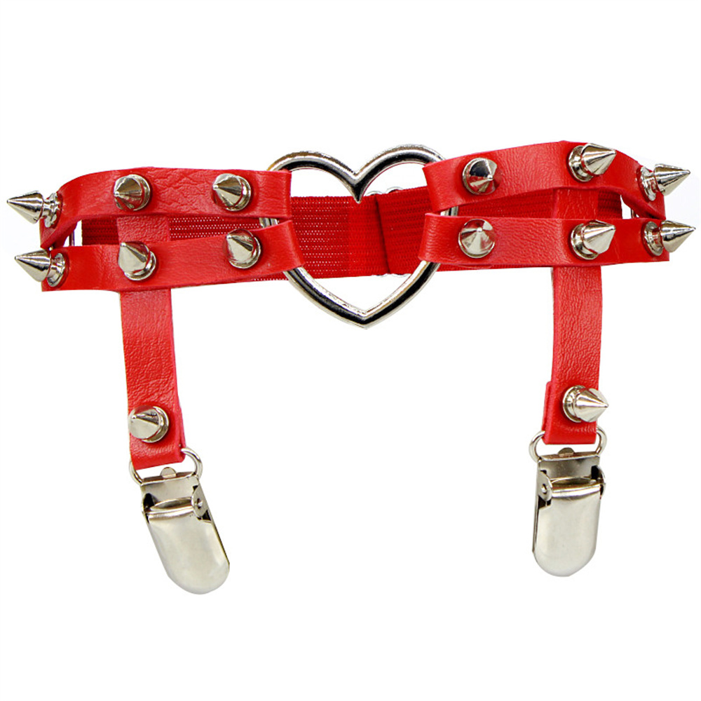 1Pcs Women Punk Goth Heart PU  - Body Jewelry Hoops ulasan dan harga
