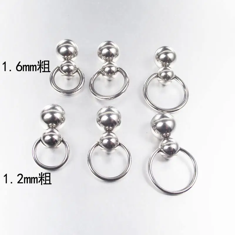 Stainless Steel Double Ball Cu - Nipple Bar Curved ulasan dan harga