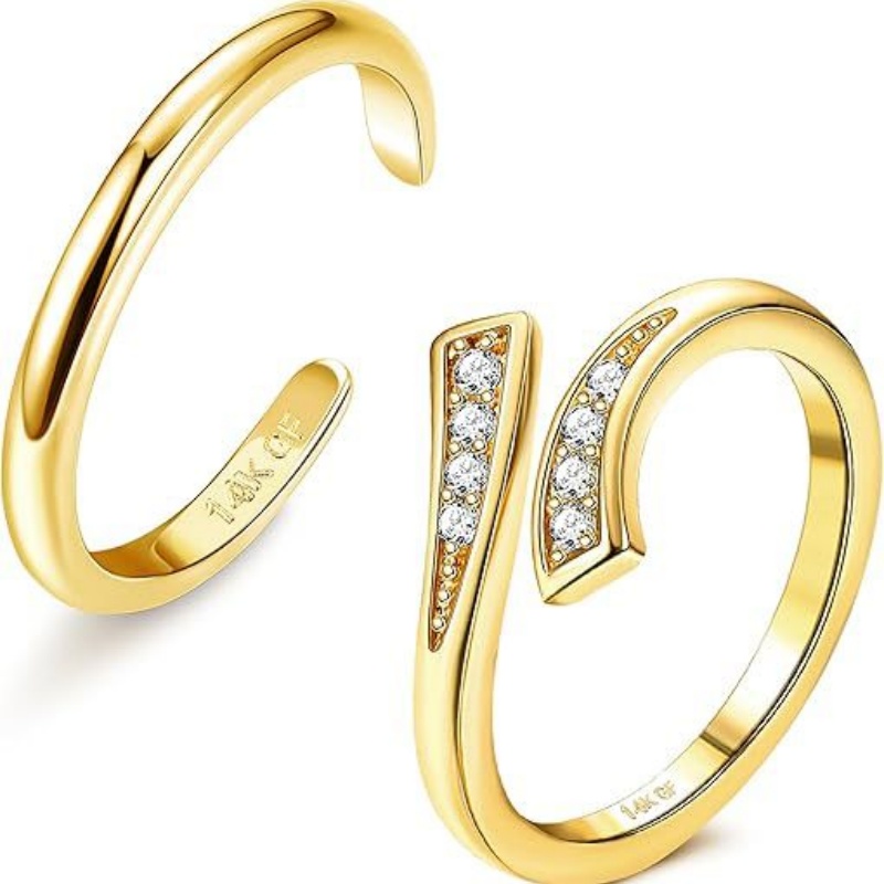 14K Gold-Plated Adjustable Zir - Body Jewelry Hoops ulasan dan harga