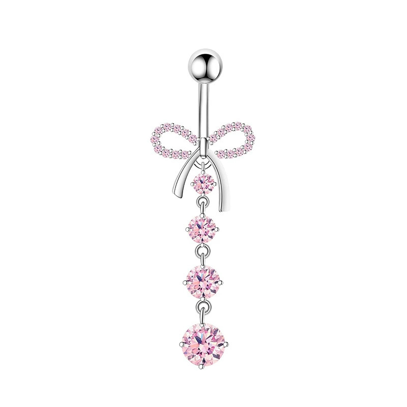 1PCS Pink Crown Belly Button R - Body Jewelry Hoops ulasan dan harga