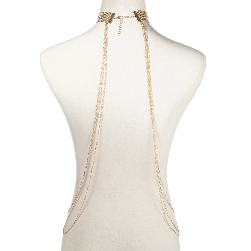 Gold Color Body Chain Women  R - Body Jewelry Harness ulasan dan harga