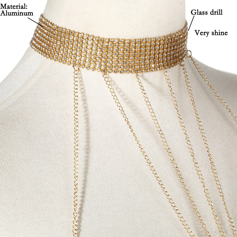 Gold Color Body Chain Women  R - Body Jewelry Harness ulasan dan harga