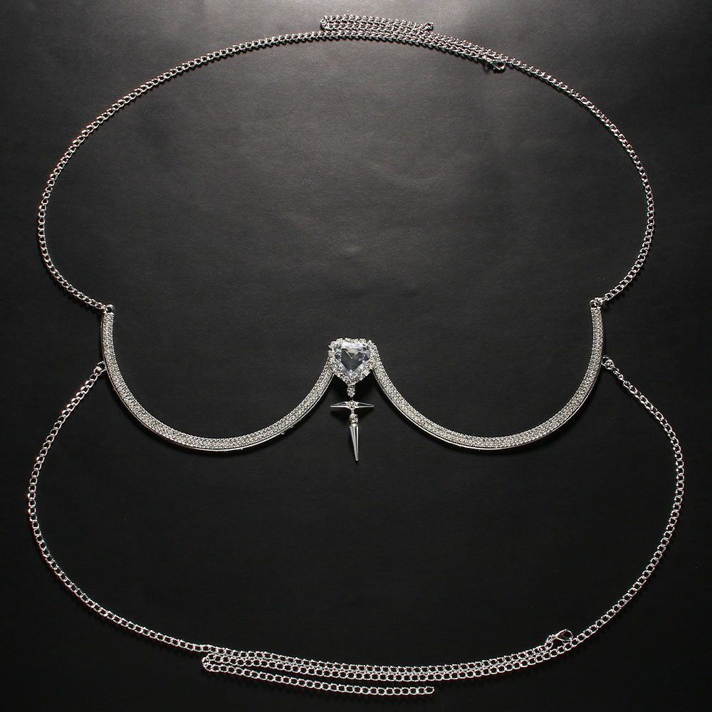 Heart Chest Harness for Women  - Body Jewelry Harness ulasan dan harga