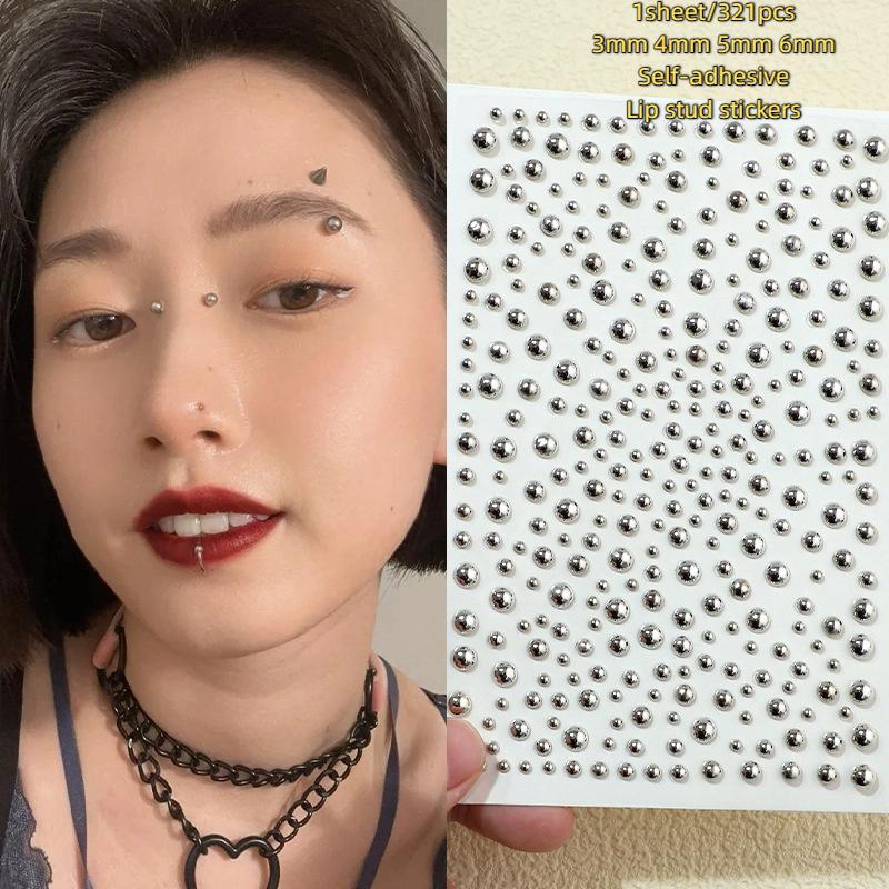 321pcs Non Piercing Lip Studs  - Body Jewelry Hoops ulasan dan harga