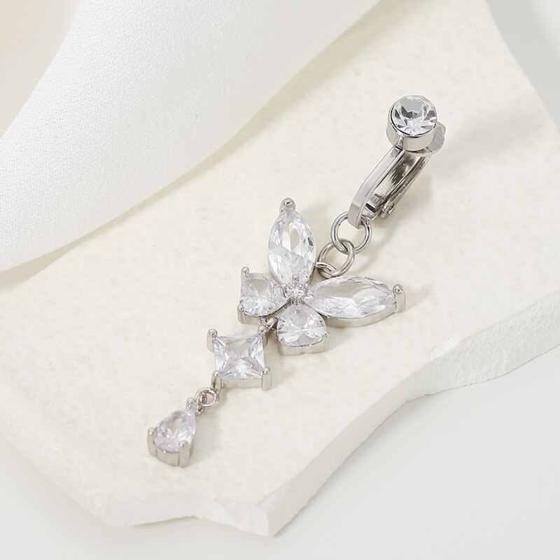 Clip On Belly Button Ring Butt - Body Jewelry And Piercing ulasan dan harga
