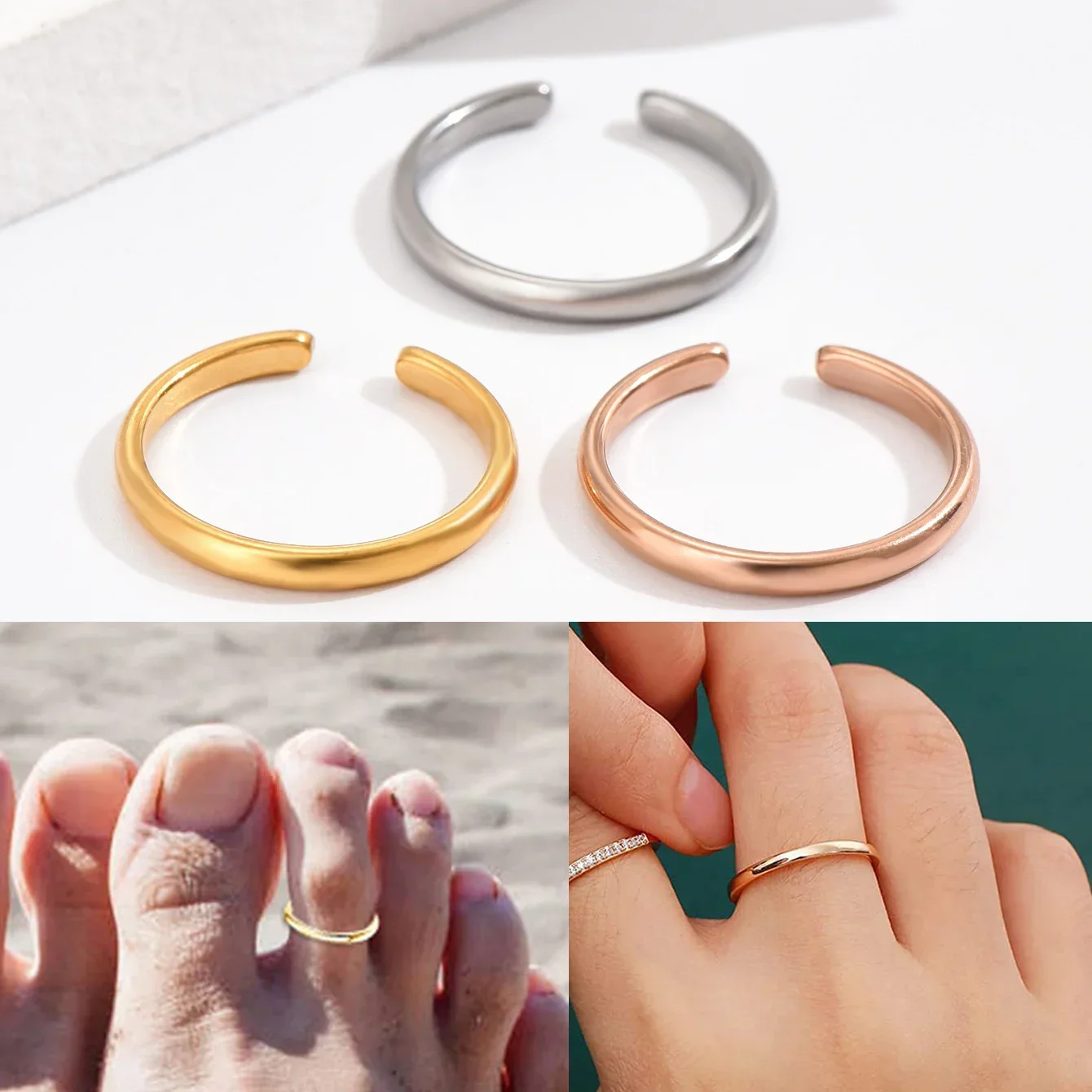 1PC Toe Rings for Women Adjust - Body Jewelry Hoops ulasan dan harga