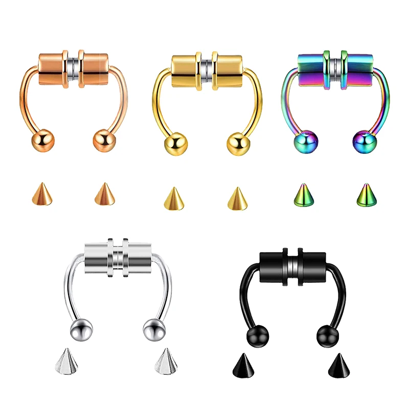 Fake Piercing Nose Ring Hoop S - Body Jewelry Hoops ulasan dan harga