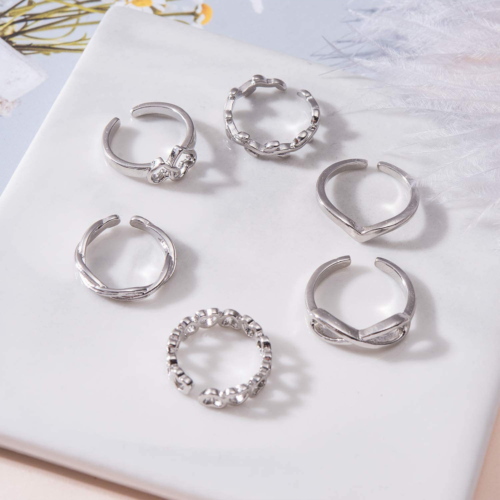 10/12Pcs Toe Rings for Women O - Body Jewelry Hoops ulasan dan harga