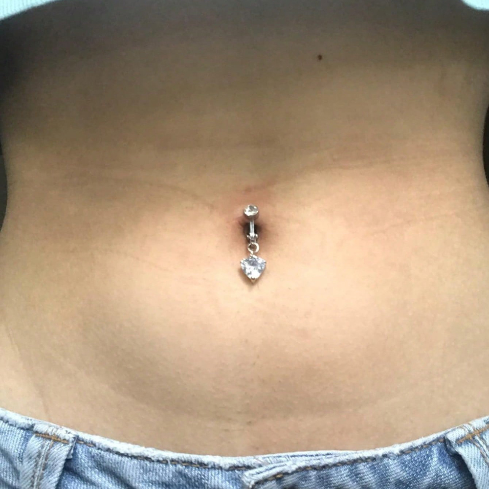Gold Fake Belly Piercing Cubic - Body Jewelry And Piercing ulasan dan harga