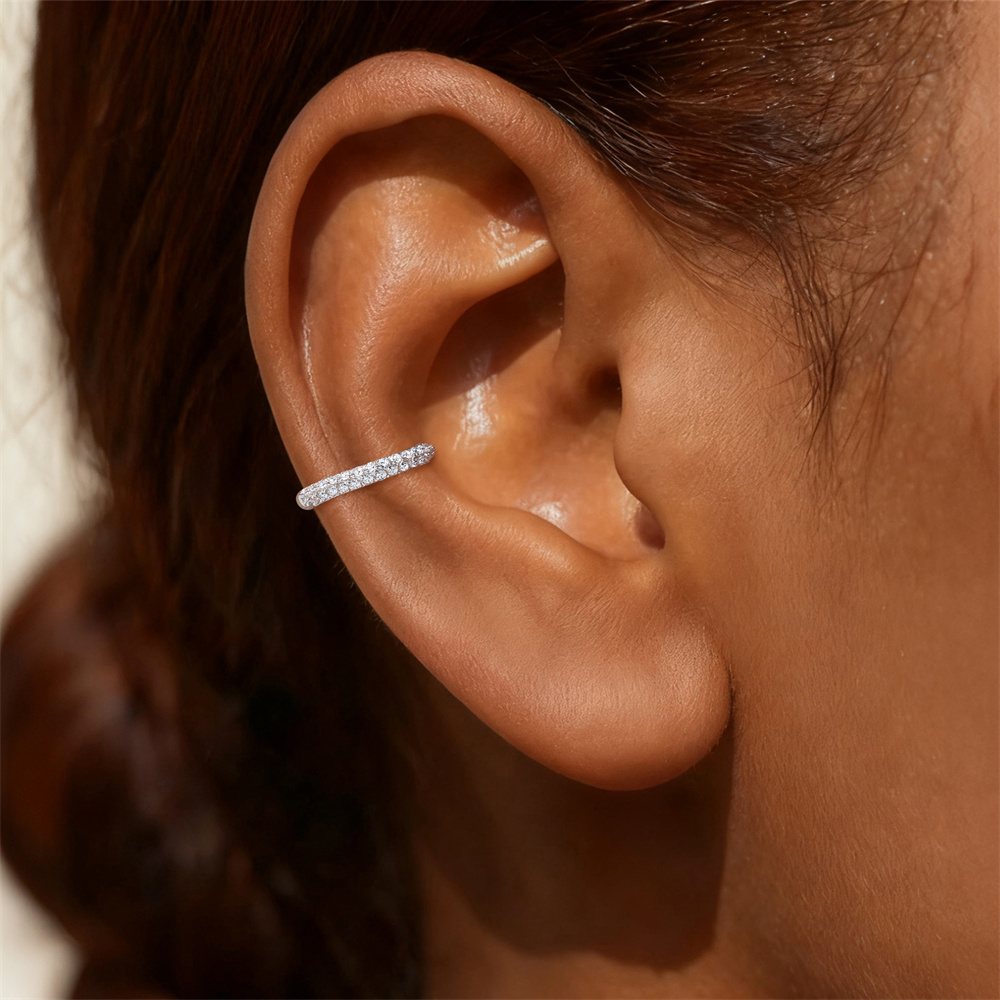KOJ 1PC 925 Sterling Silver Mo - Body Jewelry Ear Piercing ulasan dan harga