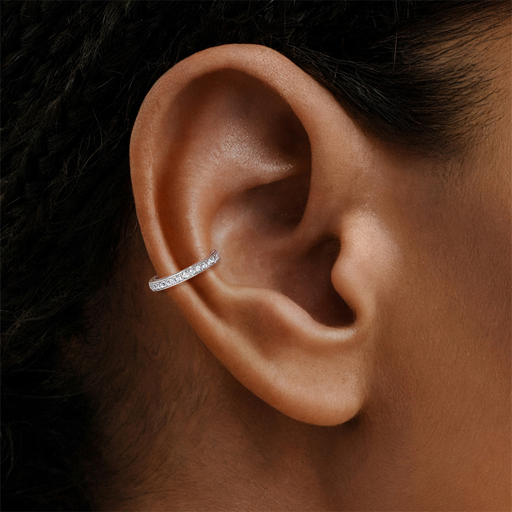 KOJ 1PC 925 Sterling Silver Mo - Body Jewelry Ear Piercing ulasan dan harga