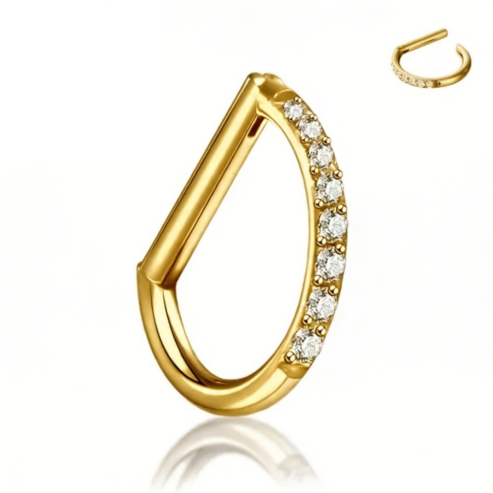 New F136 Titanium Nose Clicker - Body Jewelry Hoops ulasan dan harga
