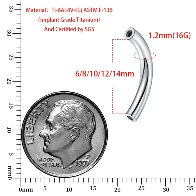 10 Pcs/Lot ASTM F136 Titanium  - Body Jewelry Dermal ulasan dan harga