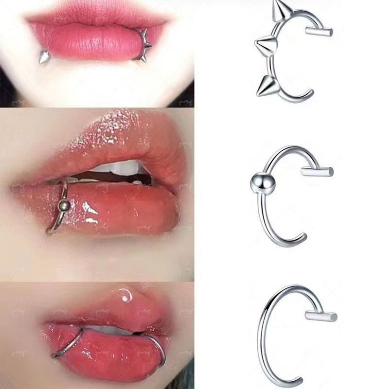 1Pc Stainless Steel Fake Nose  - Body Jewelry Lip Ring ulasan dan harga