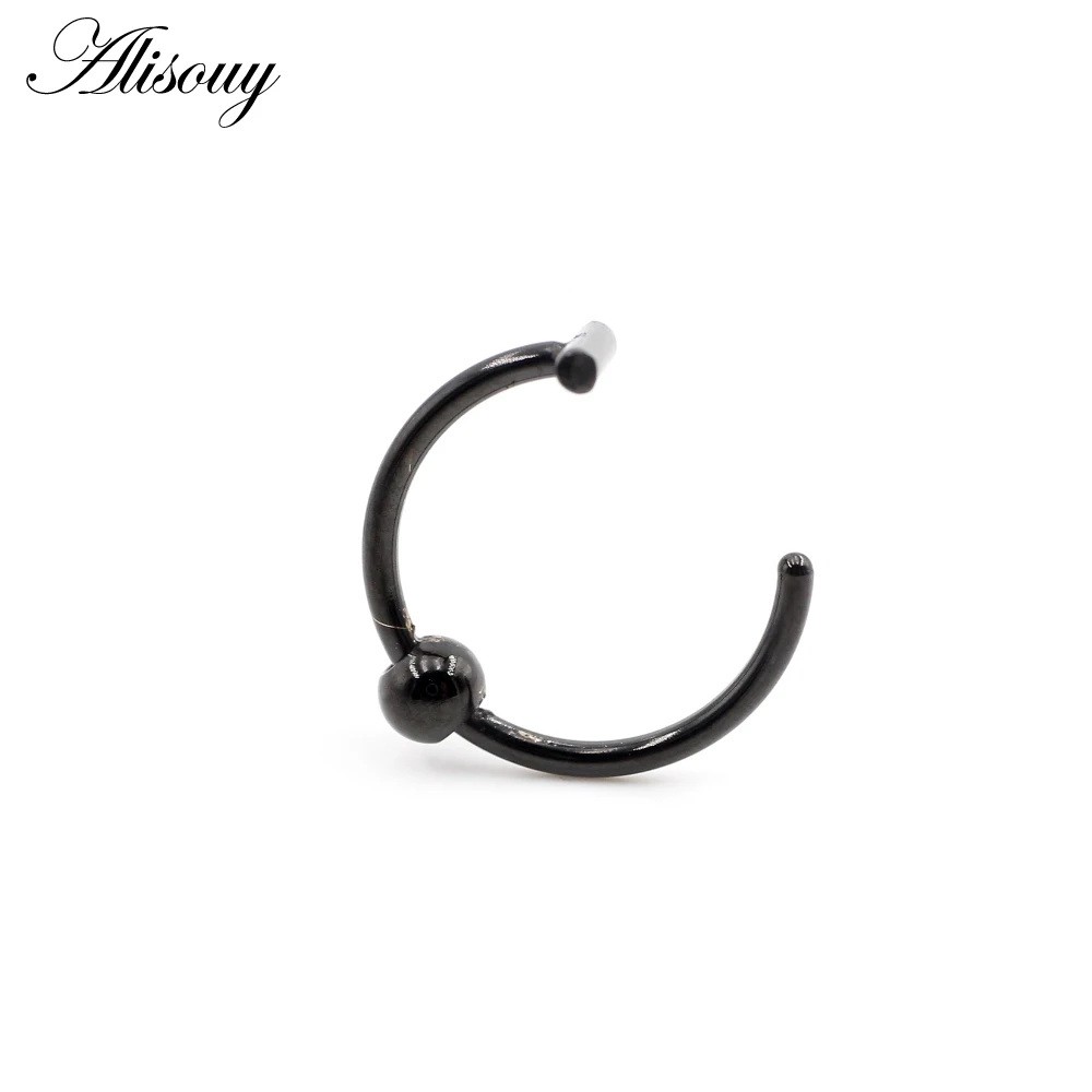 1 Piece Stainless Steel Nose R - Body Jewelry Metal Types ulasan dan harga