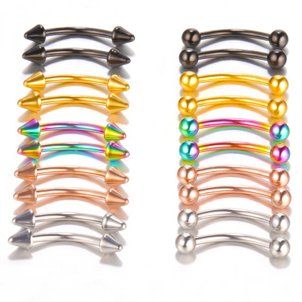 10pc/lot Eyebrow Piercing Curv - Nipple Bar Curved ulasan dan harga
