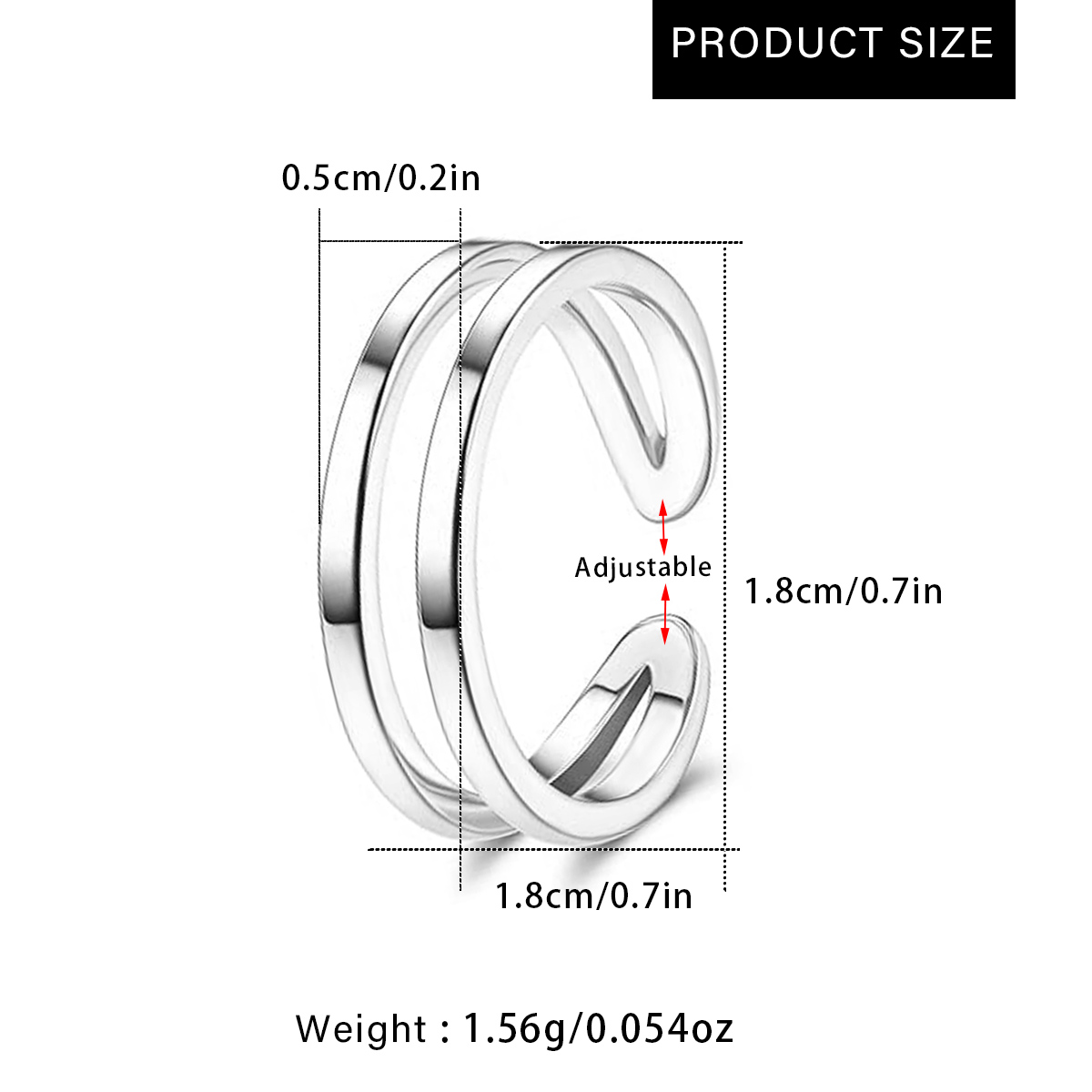 Adjustable Double Layer Toe Ri - Body Jewelry Hoops ulasan dan harga
