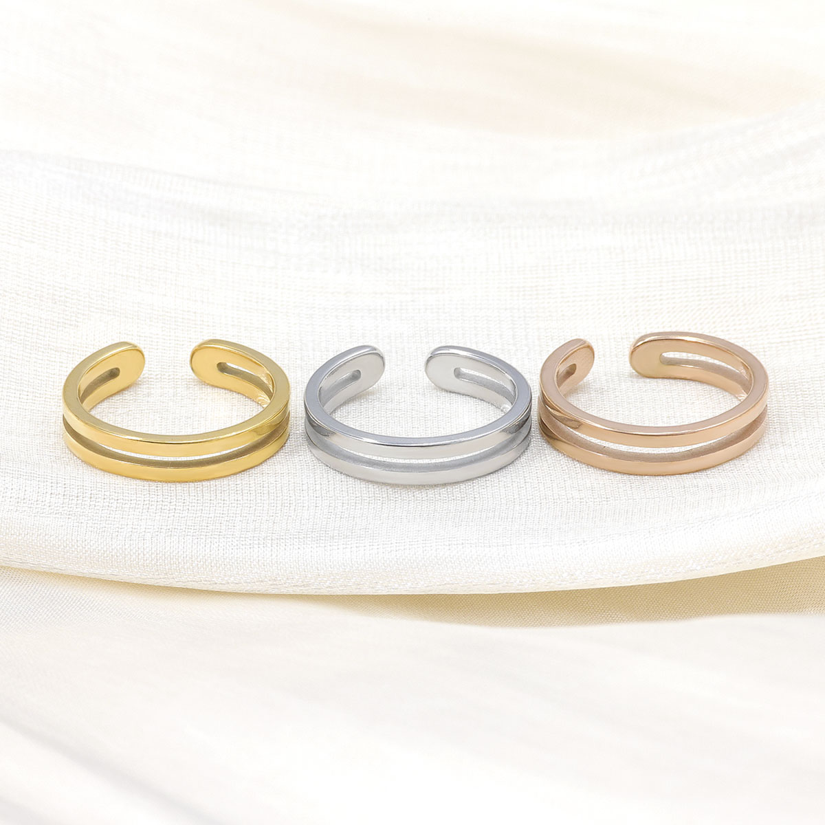 Adjustable Double Layer Toe Ri - Body Jewelry Hoops ulasan dan harga