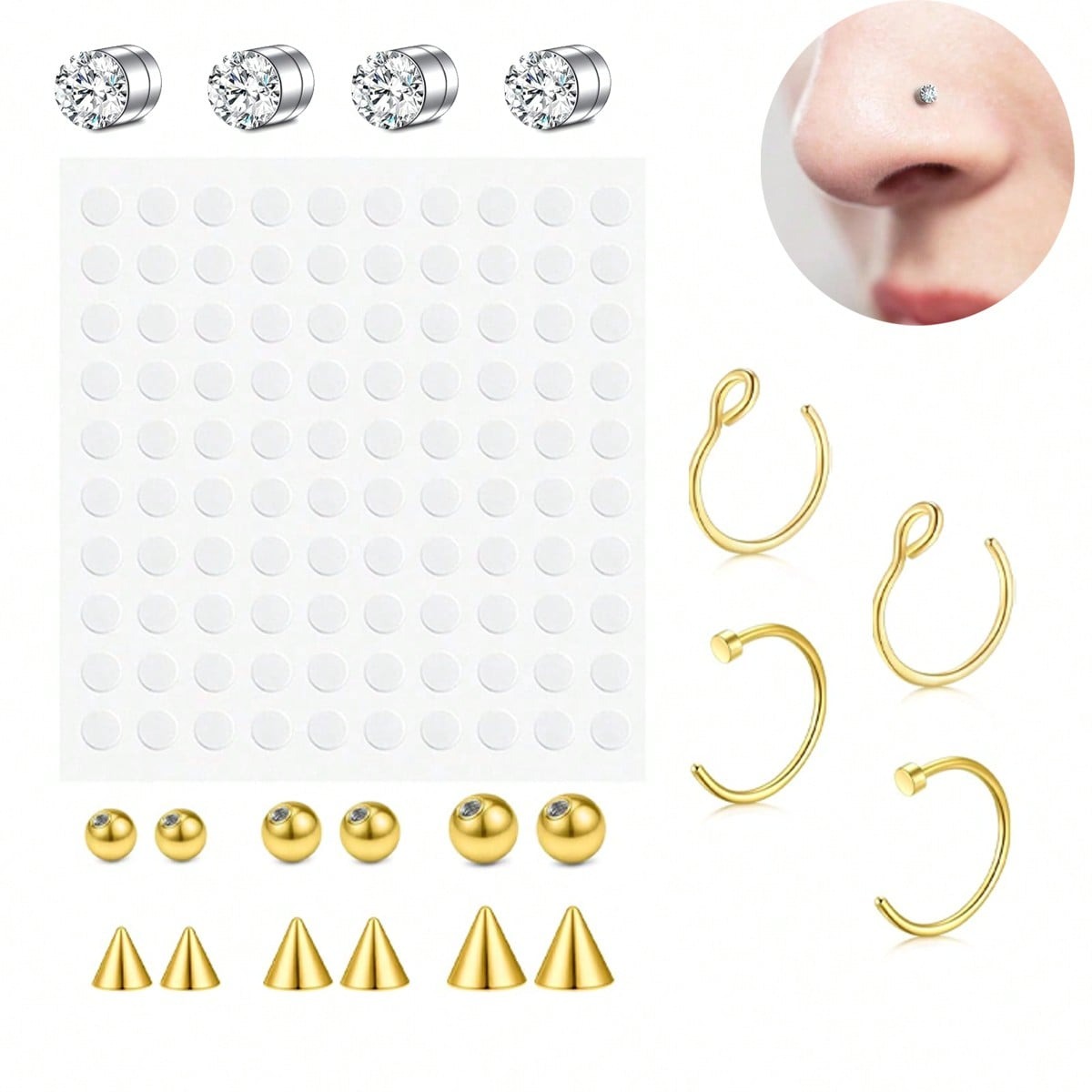 Fake Nose Rings Fake Septum Fo - Body Jewelry And Piercing ulasan dan harga
