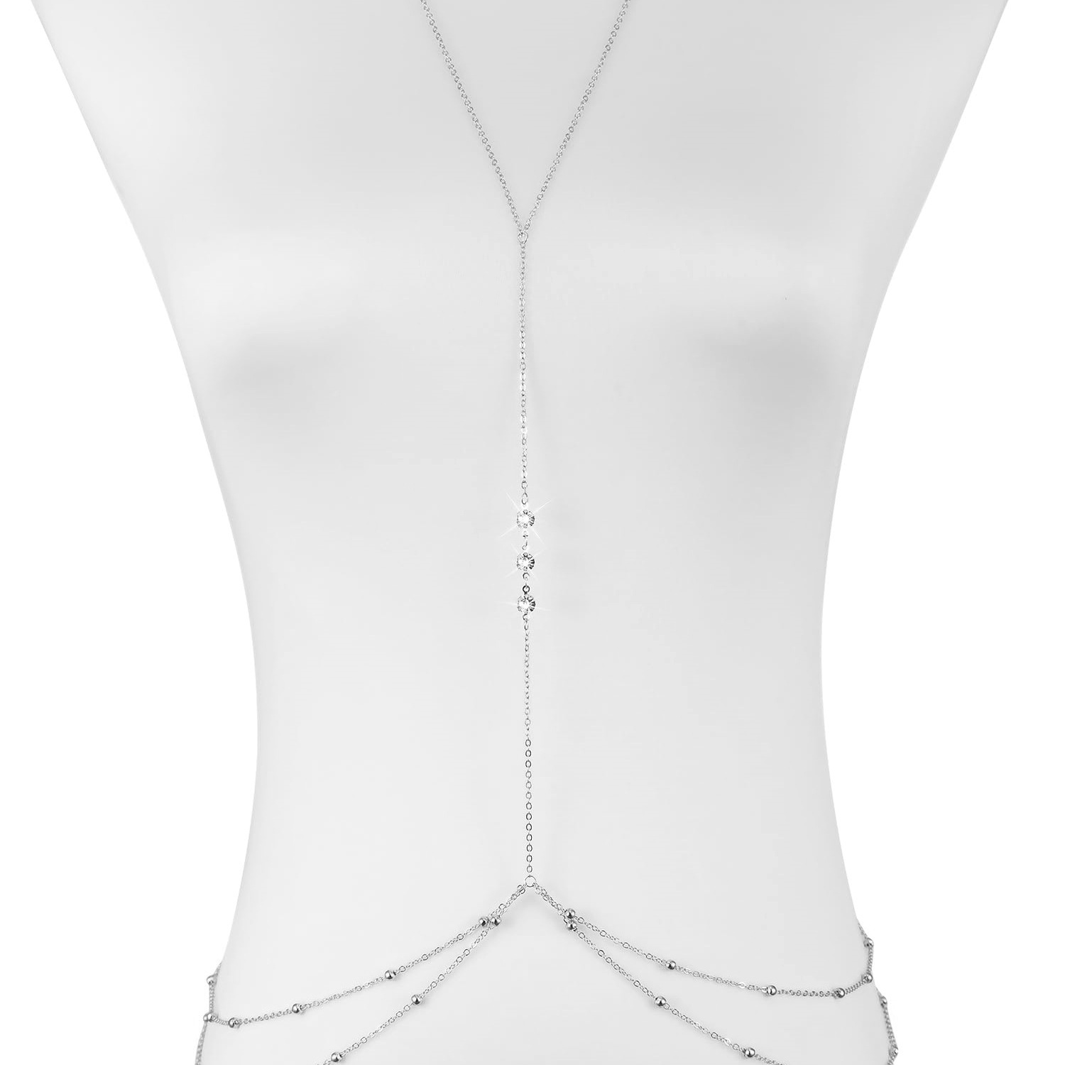 Simple Long Imitation crystal  - Body Jewelry Harness ulasan dan harga