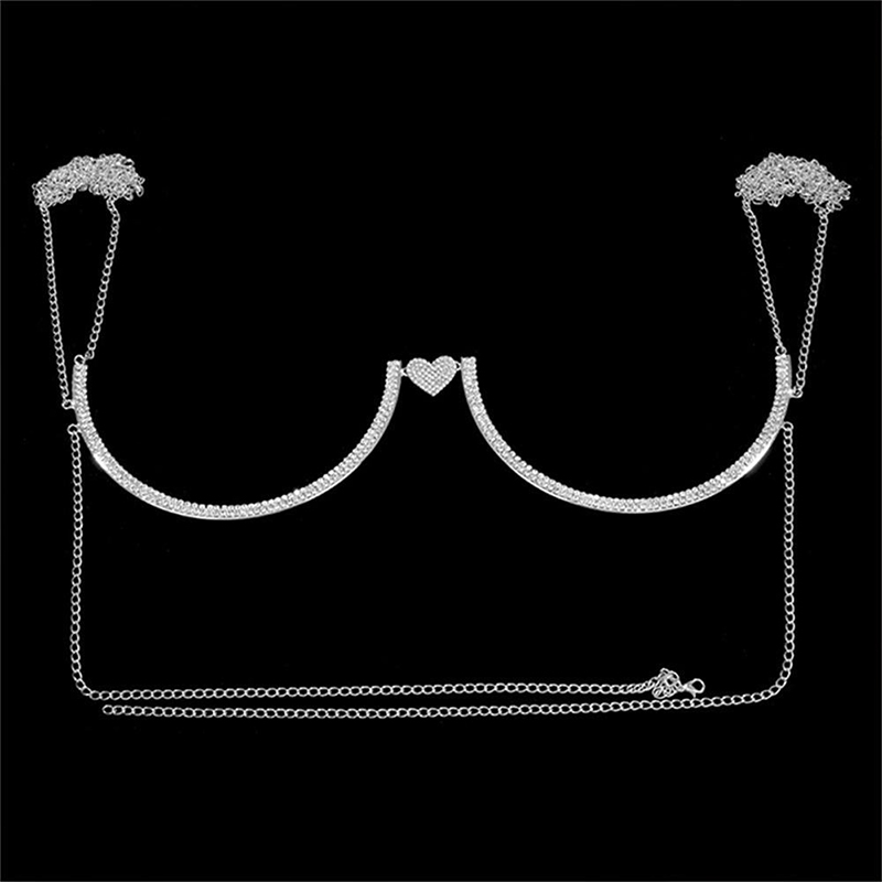 Stonefans Heart Rhinestone Che - Body Jewelry Harness ulasan dan harga