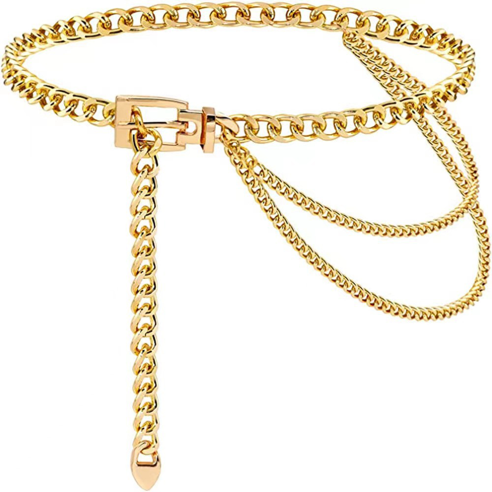 Punk Waist Chain Metal Belt La - Body Jewelry Harness ulasan dan harga