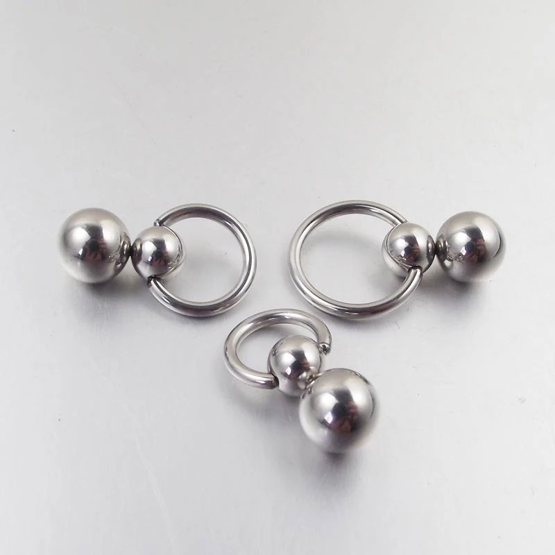 Stainless Steel Double Ball Cu - Nipple Bar Curved ulasan dan harga